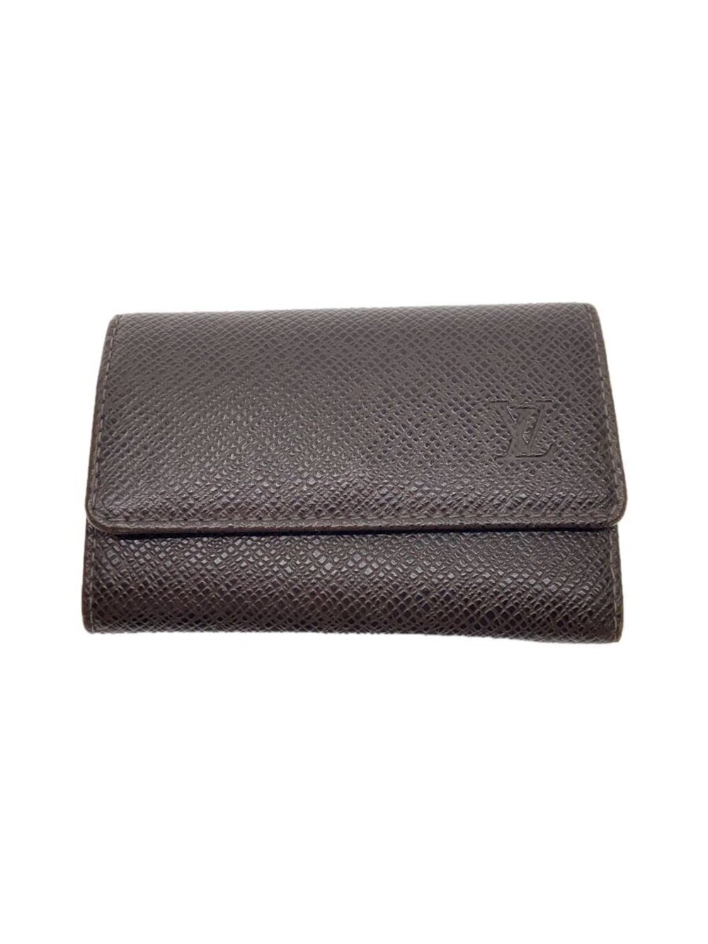 LOUIS VUITTON Multicles Taiga Leather Brown Solid